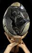 Septarian Dragon Egg Geode - Crystal Filled #37455-1